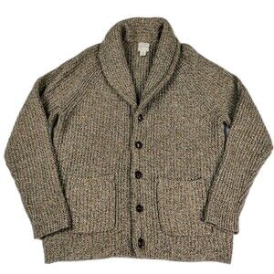 J.Crew Rugged Merino Wool Shawl Collar Cardigan Men’s M Textured